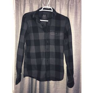 Armani Exchange XS Fitted Casual Long Sleeve Shirt
